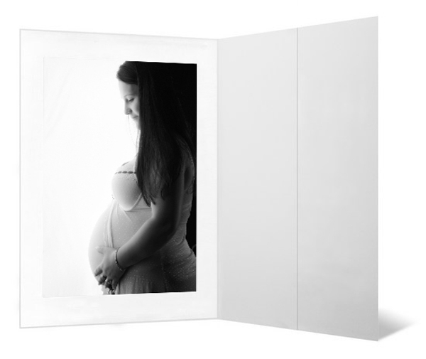 25 Portraitmappen weiß für Fotos 13x18 cm